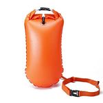 KOMUNJ Swim Buoy Waterproof Inflatable Dry Bag Swim Safety Float, for Open Water Swimmers and Triathletes Light and Visible Float for Safe Training and Snorkelers