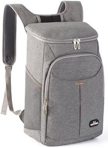 25L Sac à Dos Isotherme à Glacière, Sac Isotherme Portable Cooler Backpack Bag, pour Hommes Femmes pour Camping, Pique-Nique, Barbecue, événements (Gris)