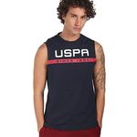 U.S. Polo Assn. Men Crew Neck Brand Print IYAE Fashion Vest - Pack of 1 (Navy S)