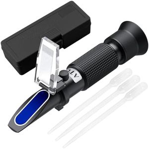 Proster Red Wine Refractometer Grape Wine Refractometer Wine Making Kit Brix Refractometer ATC Alcohol Refractometer Brix Scale Brix 0-40% for Beer Brewing Wine Brewing Measuring Sugar Alcohol Degree