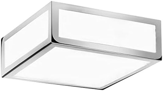 Astro Mashiko 200 Square Dimmable Bathroom Ceiling Light - IP44 Rated - (Polished Chrome), E27/ES Lamp, Designed in Britain - 1121009-3 Years Guarantee