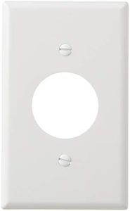 Leviton 88004 001-000 Receptacle Standard Size Wall Plate, 1 Gang, 4-1/2 in L X 2-3/4 in W 0.22 in T, Smooth, Standard, White