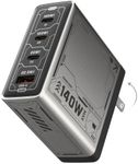 Mfish 140W USB C Charger, 4-Port GaN Charger Block, Foldable Fast Laptop Charger Power Adapter for MacBook Pro/Air, iPad Pro, iPhone 16 Pro, Galaxy S25/S24, Steam Deck, Google Pixelbook, and Tablet