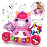 Baby Girl Toys 0 Months Plus Musical Unicorn Baby Piano Toys 0 6 12 18 Months Interactive Early Learning Toys for Girls Christmas Birthday Gifts