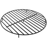 Sunnydaze 36-Inch Round Heavy-Duty Steel Fire Pit Grate - for Outdoor Firepits - Black