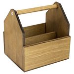 Chalkboards UK WC981 Condiment Holder for Bar and Table Tops, oak, Brown, 18.5 x 15.5 x 20 cm