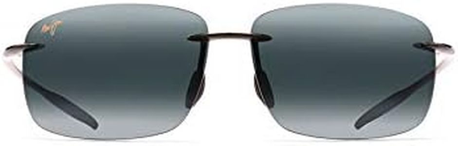 Maui Jim Unisex Breakwall Sunglasses, Gloss Black/Neutral Grey, 63mm EU