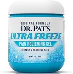 Ultra Freeze Dr Pat's Pain Relief Cream (9oz) - Muscle Rub Gel for Arthritis, Neuropathy, Foot & Joint - Cooling Sports Massage for Back, Shoulder & Knee - Menthol Analgesic for Neck & Body