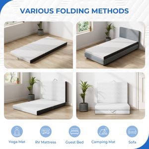 Vesgantti Folding Mattress, Small Single – Portable Guest Bed