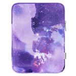 MoKo 12.9 Inch Laptop Sleeve Case Fits iPad Pro 12.9 M2 2022/2021/2020, Galaxy Tab S8+/S9+ 12.4 2022/2023, Polyester Bag Fit with Apple Pencil and Smart Keyboard, Purple Starry Sky