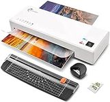 Laminator, 4 in 1 Thermal and Cold Laminator Machine with 40 Laminating Pouches, Buyounger A4 9 Inches Personal Laminator for Home School Office Use, Lamination with Paper Cutter Corner Rounder