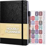 Legend Planner Hourly Schedule Edition – Deluxe Weekly & Daily Organizer with Time Slots. Time Management Appointment Book Journal for Work & Personal Life, Undated, Hardcover – Black, Debossed