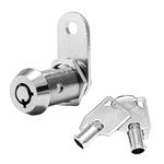 Kingsley Tubular Cam Lock with 1-1/2" Cylinder-Chrome Finish, Keyed Alike, RV Lock Replacement, Camper Lock, Cabinet Lock, ATM, Vending Machine Lock, Tool Box Lock, File Cabinet, Arcade Lock