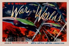 HSE HG WELLS' WAR OF THE WORLDS movie poster CLASSIC SCI-FI lights space 24X36