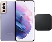 SAMSUNG Galaxy S21 5G (128GB, 8GB) 6.2" AMOLED 120Hz, Snapdragon 888, Global 5G Volte Fully Unlocked (AT&T, Verizon, T-Mobile, Global) G991U1 (w/ 25W Charge Cube & Fast Wireless Charger, Violet)