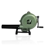 SONRET Manual Hand Blower No. 25 – Cast Aluminum Blacksmith Coal Forge Hand Blower Machine Smooth & Quiet Use with Oil Ports – Ideal Farrier Tools & Equipment for BBQ & Camping