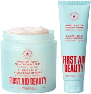 First Aid Beauty Make Up Prep Bundle - Facial Radiance Pads, 60 ct + Hydrating Primer, 1.7 oz