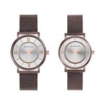 Giordano Perfect Pair, Roman Number Dial, Mesh Strap His/Her Watch Model GD-1172-SETA-33