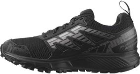 Salomon Wander Women's Trail Running and Hiking Shoes, Outdoor ready, Cushy comfort, and Secure foothold, Black, 6