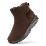 FitVille Mens Extra Wide Winter Snow Boots Non-Slip Fur Lined Warm Ankle Boots Outdoor Mens Fleece Walking Boots Winter Shoes