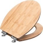 Cornat "Ligna" Toilet seat, high-Quality Real Wood, Bamboo, Soft-Close Mechanism, Comfortable Seating, Elegant Wood Look, fits in Any Bathroom, Toilet seat, Toilet lid, KSLIGBSC