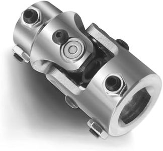 Steering U Joint 1" DD X 3/4" DD Single Steering Shaft U Joint Coupler Chrome Universal Coupling