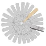 ZLKSKER 32 Blade Steel Feeler Gauge (0.0015Inch to 0.035Inch), Thickness Feeler Gage Gauge, Gap Measuring Tool with Metric & Imperial, Great for Checking Valves & Building Engines