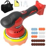 luolety Cordless Car Buffer Polisher for Milwaukee, 6 Inch Brushless Car Polishing Machine Kit, 8 Variable Speed 5500RPM Orbital Polisher for Auto Detailing Waxing Scratch Removing (No Battery)