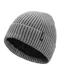 Ocatoma Beanie Hat for Men Women Warm Winter Knit Cuffed Beanie Soft Warm Ski Hats Toque Unisex Gifts for Men Women (Grey)