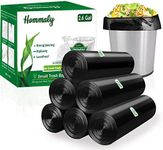 Hommaly 2.6 Gallon 240 pcs Small Black Trash Bags, Strong Garbage Bags, Bathroom Trash Can Bin Liners Unscented, Mini Plastic Bags for Office, Waste Basket Liner, Fit 6-10 Liters, 2-2.6 Gal