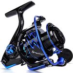 Sougayilang Spinning Reels ultra-weight, 6.2: 1 High Speed ​​Gear Ratio, Metal Frame and Rotor, 12 + 1 Shielded BB, Smooth Powerful Freshwater and Saltwater Spinning Fishing Reel(SD-4000-Blue)