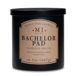 Manly Indulgence Bachelor Pad Candle for Men | Woodsy Oakmoss, Bergamot & Citrus Hints Scented Candle | Soy Blend Wax Candle for Home | 60hr Burn | Father’s Day Gift | Forged in America