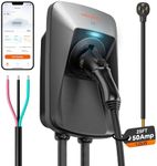 WOLFBOX Level 2 ev Charger 50 Amp J1772,Hardwired ev Charger Level 2 with NEMA 14-50 Plug 25ft Cable,Smart APP&RFID Card Control,240V Electric Vehicle Charging Station for Electric Automobile(WE50)
