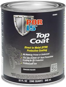POR-15 Top Coat Paint, Direct to Metal Paint, Long-term Sheen and Color Retention, 32 Fluid Ounces, Chassis Black