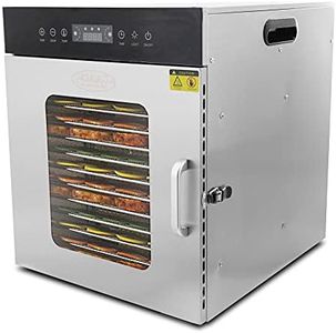 Hakka Food Dehydrator Commercial, 12 Trays Food Dryer Food Dehydrator Machine for Jerky/Vegetables/Fruits/Meat/Dog Treats/Herbs, Stainless Steel, 1000W