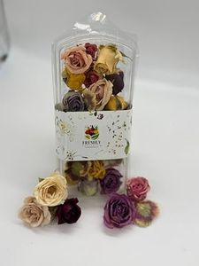 Freeze-Dried Mini Roses 0.2 oz | About 25 Edible Rose Flowers | Dried Edible Petals for Cake Decoration, Cupcakes, Desserts, Baking, Food Garnish, Culinary Use, Party, and Special Occasions