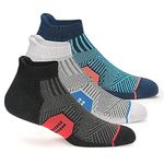 Supersox Accelerator Unisex Design Breathable with Cushion Terry Ankle Cut Tab Athletic Socks - Pack of 3 (Shoe Size : 8/10)