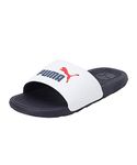 Puma Unisex-Kid Cool Cat 2.0 Junior White-Navy-For All Time Red Slide - 6UK (39088106)