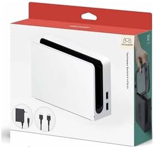Docking Station Set for Nintendo Switch OLED, Charging Dock with Ethernet LAN Port, Power AC Adapter for Nintendo Switch, High-Speed HDMI Cable for 1080P HD Output