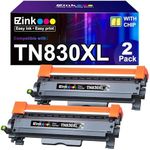 E-Z Ink Compatible Toner Cartridge Replacement for Brother TN830XL TN830 TN 830 Toner Cartridges to use with HL-L2460DW DCP-L2640DW HL-L2480DW HL-L2400D HL-L2405W MFC-L2820DW Printer (2 Black)