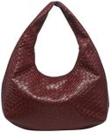 Floerns Women's Vintage Leather Tote Shoulder Handbag Top Handle Hobo Bag Rust Red One-Size