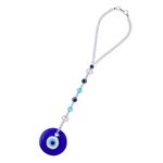 Amabro Evil Eye Car Hanging Ornament, Blue Evil Eye Charms for Car Rear View Mirror Lucky Car Accessories Beaded Decor Amulet Protection and Blessing Travel