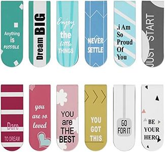 Simpeak 12 Pieces Magnetic Bookmarks, Cute Magnetic Page Markers Magnetic Page Clips Bookmarks Pack for Student Office Reading Stationery Pack of 12