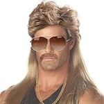 iZoeL Mullet Wig Brown Mullet Wigs Men for Mullet Party Pop Party 70s 80s Rocking Disco Wig Costume Fancy Dress Wig Afro Wig Costume Accessory