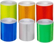 6 Rolls Reflective Warning Tape, 5 