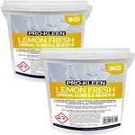 Pro-Kleen Urinal Channel Blocks 3KG - Lemon Fragrance - Non PDCB - Slow Dissolving - 30 Day Control (2 x 3kg)