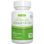 VESIsorb Ubiquinol-QH, Active Kaneka QH Ubiquinol, 90 Softgels, Fast-Acting Water-Soluble Coenzyme Q10-100 mg, CoQ10 Supplement for Energy, 3 Months Supply, by Igennus