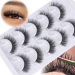 Cat Eye Self Adhesive Eyelashes Natural Look Wispy Self Adhesive Lashes Reusable Fluffy Strip Eyelashes No Glue Needed D Curl Natural Faux Mink Lashes without Eyeliner False Eyelashes 5 Pairs by Zegaine