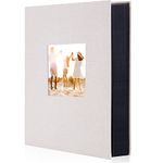 Artmag 4x6 300 Photos Linen Album Large Capacity Fabric Album for Family Wedding Anniversary Holds 300 Horizontal Photos (300 Pockets, Beige)