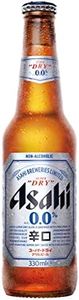 Asahi Super Dry 0.0%, Zero Alcohol Beer, Non Alcoholic & Low Carb, Dry & Crisp, 0% ABV, 330mL (Case of 24 Bottles)